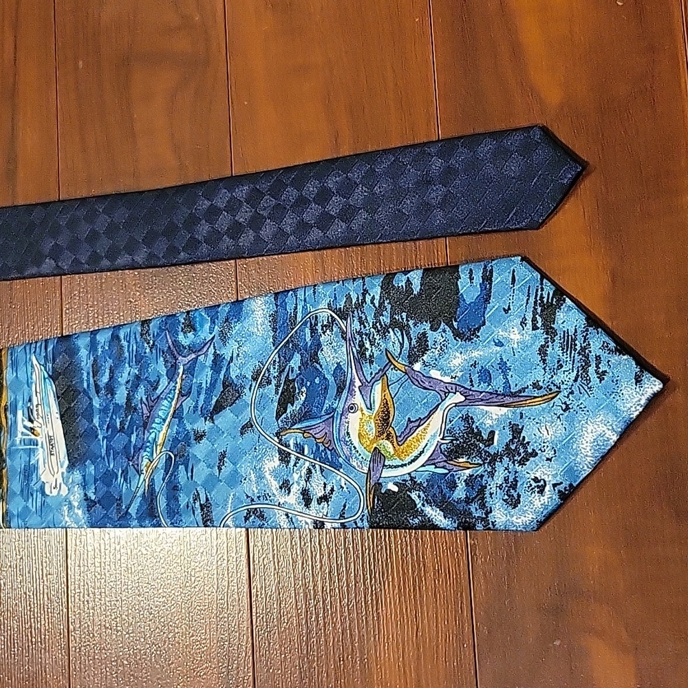 Dino Romaro handmade Marlin Fishing tie